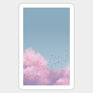 Soft Pink Clouds Sticker